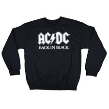 Men's AC/DC Back In Black Crew Neck Fleece Sweatshirt XX-Large Black