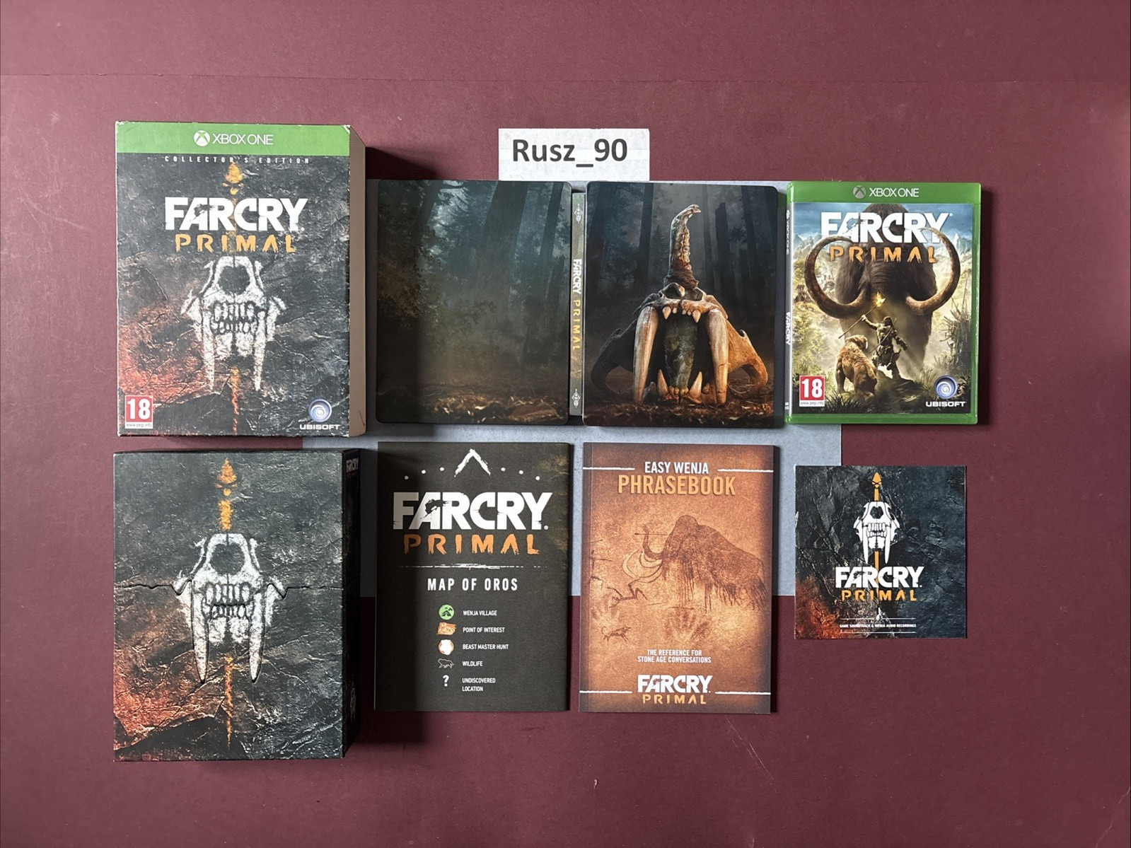 Far Cry Primal Collectors Edition Xbox One Steelbook Book Map & OST UK PAL CIB