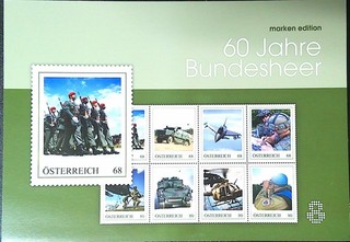 Austria PM francobolli edizione 8 60 anni esercito federale MNH