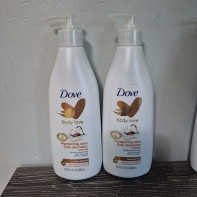 2 X Dove Body Love Pampering Care Soin Dorlotant Lotion Shea Butter 13.5