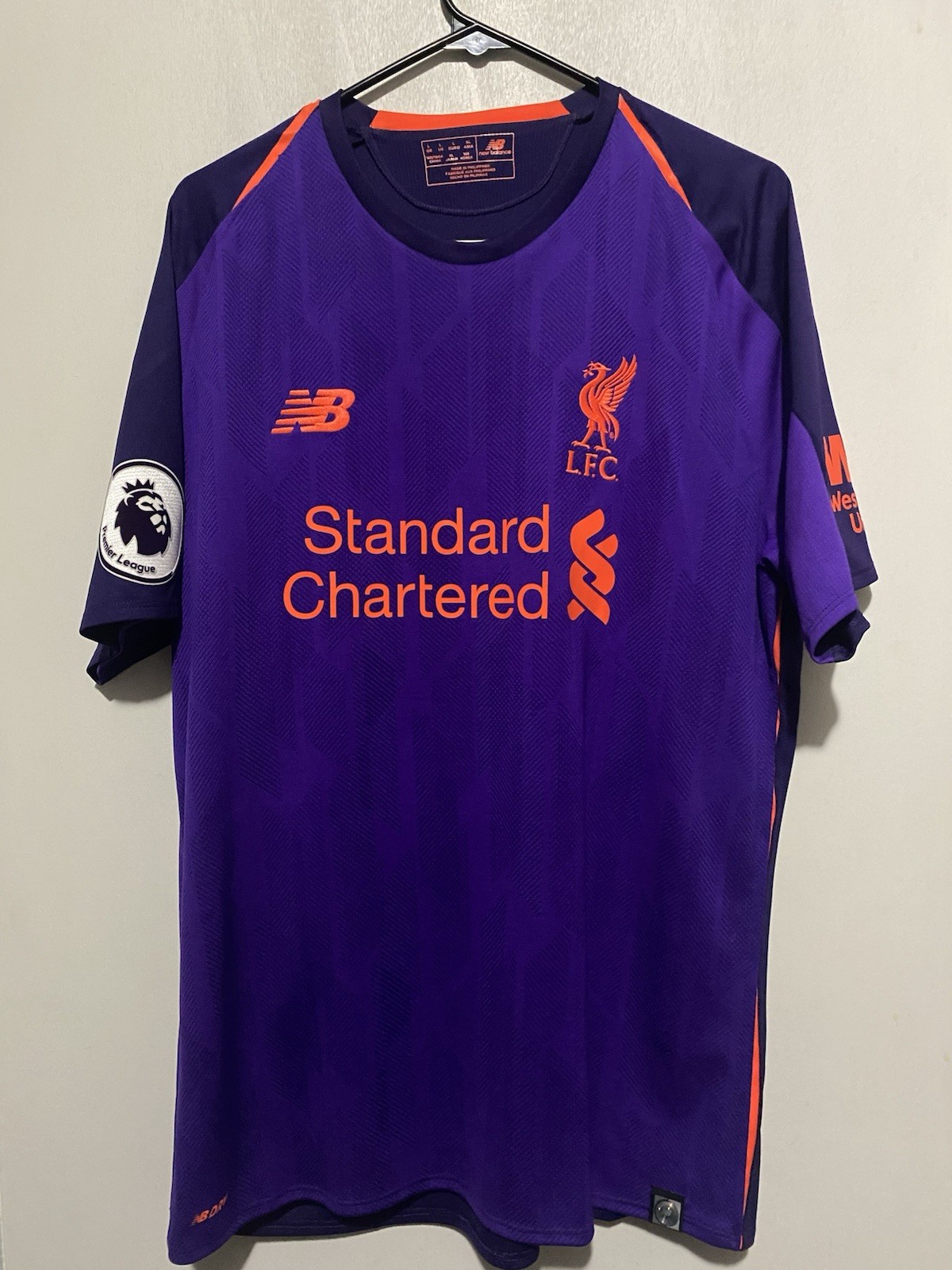 New Balance Football Soccer Liverpool FC 2018/19 Away Jersey Men’s Large