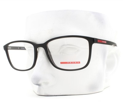 Prada Linea Rossa Eyeglasses VPS 04I DG0-1O1 Glasses Matte Black Rubber w/case