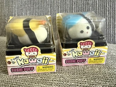 Lot of 2 Ja-Ru Kawaii Cutie Sushi Puffs Squishy Fidget Toys See Styles