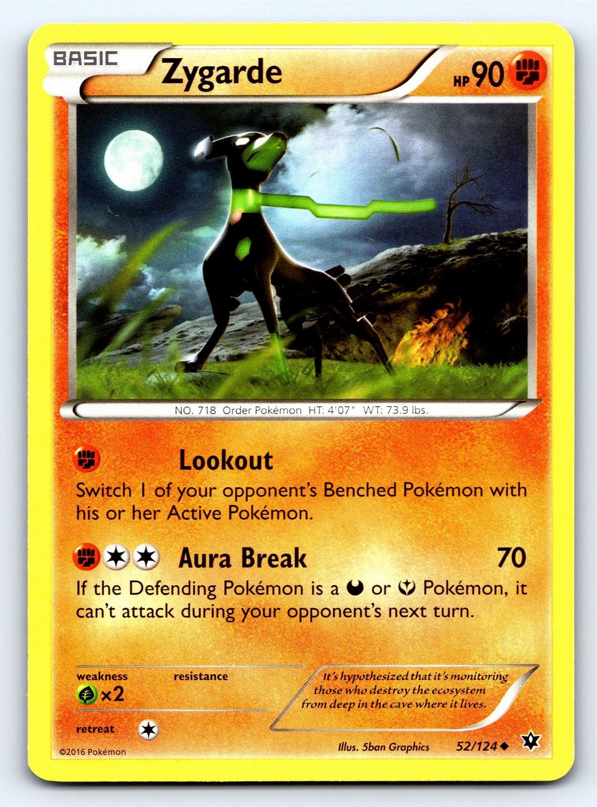 Zygarde 52/124 Uncommon Fates Collide Pokemon Near Mint