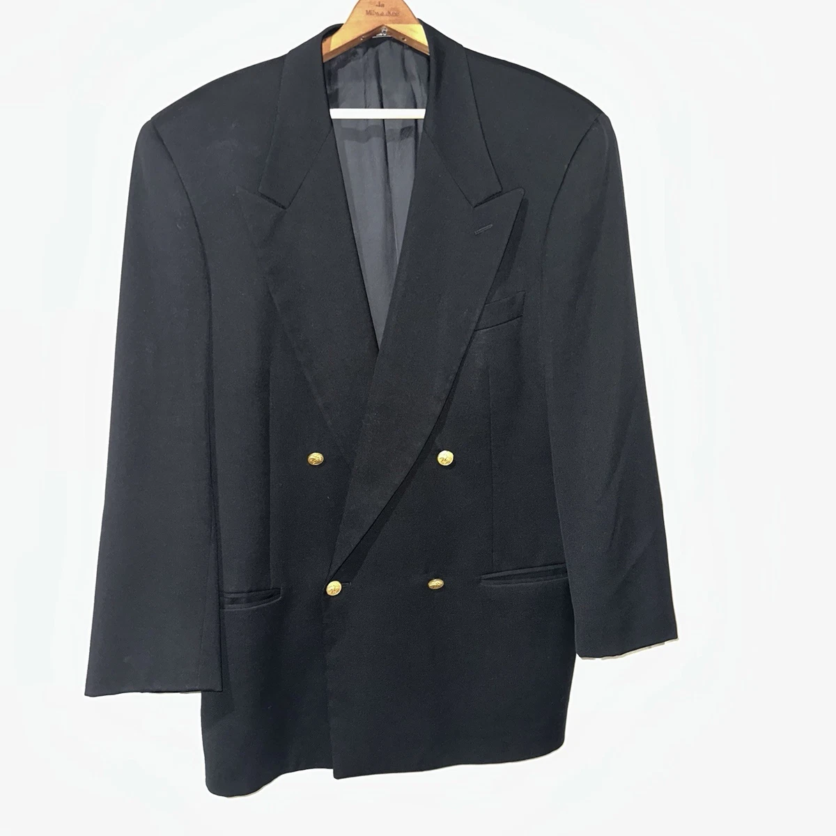 Giorgio Armani Black Double-Breasted Suits & Blazers for Men for