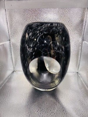 Vase Vessel Midnight Deep Blue Portal Art Glass Crystal Windows