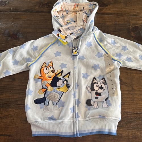 Bluey Soft Fleece Full Zip Side Pockets Embroidered