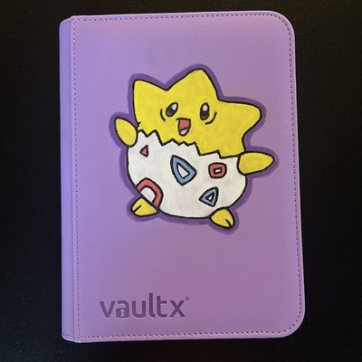 Hand-painted Togepi Vault X 4 Pocket Binder