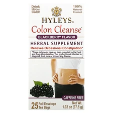 Colon Cleanse, Blackberry, Caffeine Free, 25 Tea Bags, 1.32 oz (37.5 g)