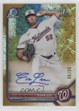 2022 Bowman Chrome Prospect Gold Mini-Diamond Refractor 6/50 Evan Lee Auto 4z8
