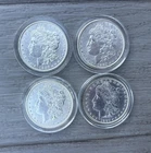 4 Morgan Silver Dollars 1886 1887 1889 1897 US Silver Dollar Coin Lot