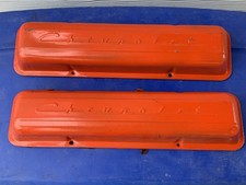 Chevrolet Vintage Small Block Steel Script Valve Covers 1955-56