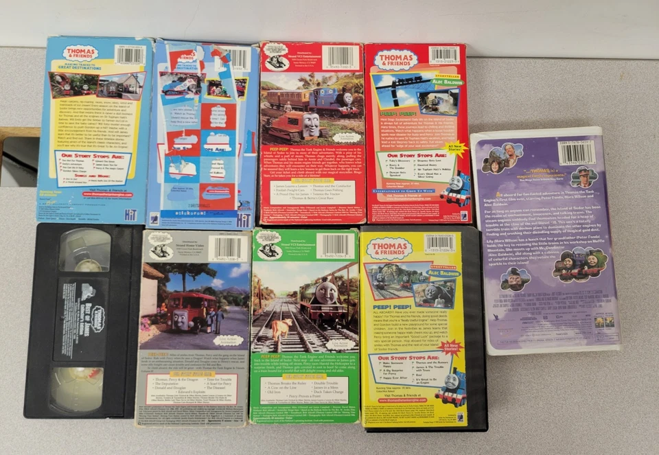 Thomas The Tank Engine and Friends VHS Vintage Train TV Show Tapes Lot Of 9 Foto 2 de 4