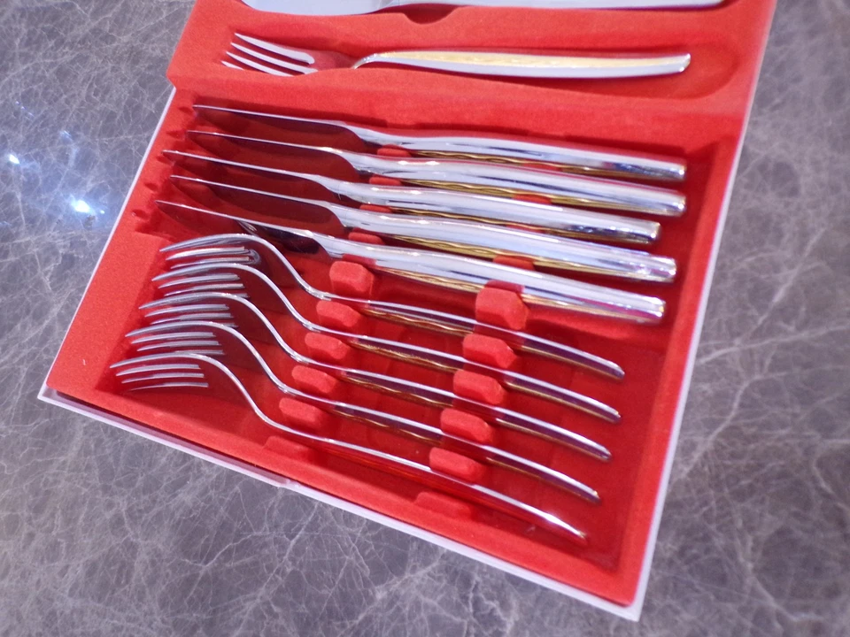 WMF Modell Palma / Capri Gold Cromargan Tafelbesteck 6 Personen 24 Teile TOP - Bild 2 von 4