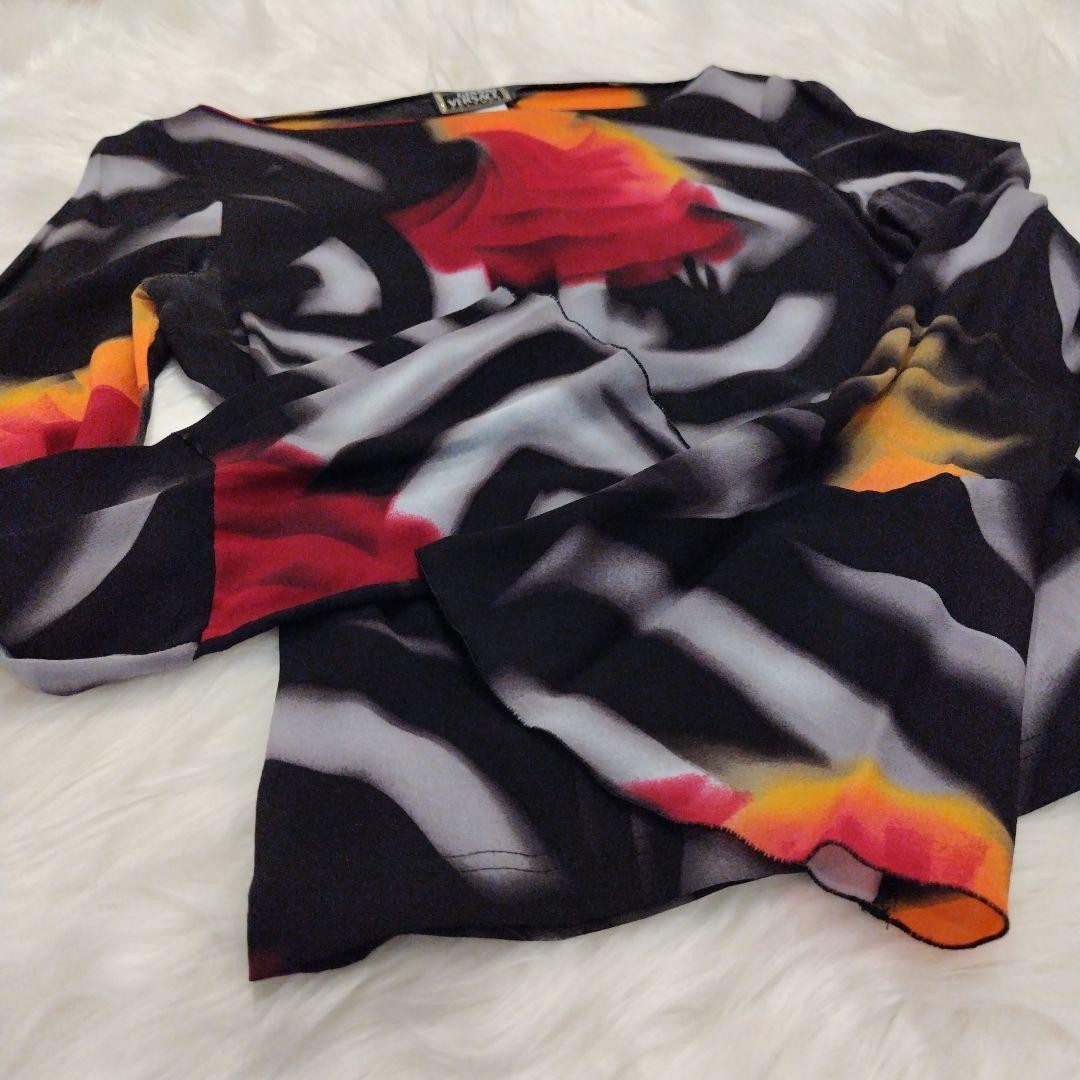 Vintage Versace Silk Blouse for Women Size S Luxury Designer Top