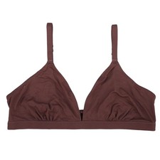 Gap Women's Super Stretch Triangle Bralette, Warm Dark Brown, Large New