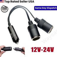 12v Dual Car Cigarette Lighter Splitter Adapter 2 Socket Power Outlet 120w Plug