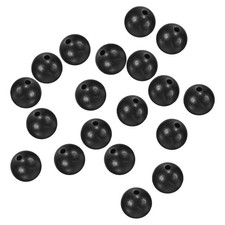 200Pcs 10mm Dia Round Plastic Fishing Beads Tackle Tool, Black