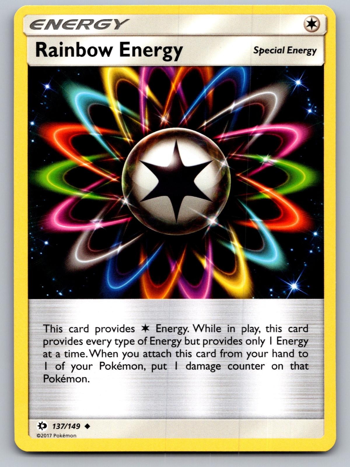 Rainbow Energy 137/149 Uncommon SM Base Set Pokemon Near Mint