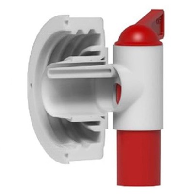 DN61 61mm Plastic Water Tap – Red/White Drum Tap For 15-60L Tanks, Garden Irrigation, Nutrient Dispensing, 2-Pack