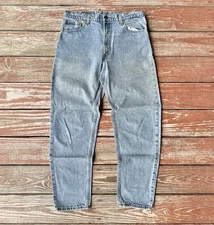 Vintage Levis 550 Jeans Mens 36x32 Blue Denim Relaxed Batwing 90s *35x32* USA
