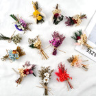 Mini Dried Flower Bouquet, Wildflower Decor, 13 PCS for Crafts or Photo Props