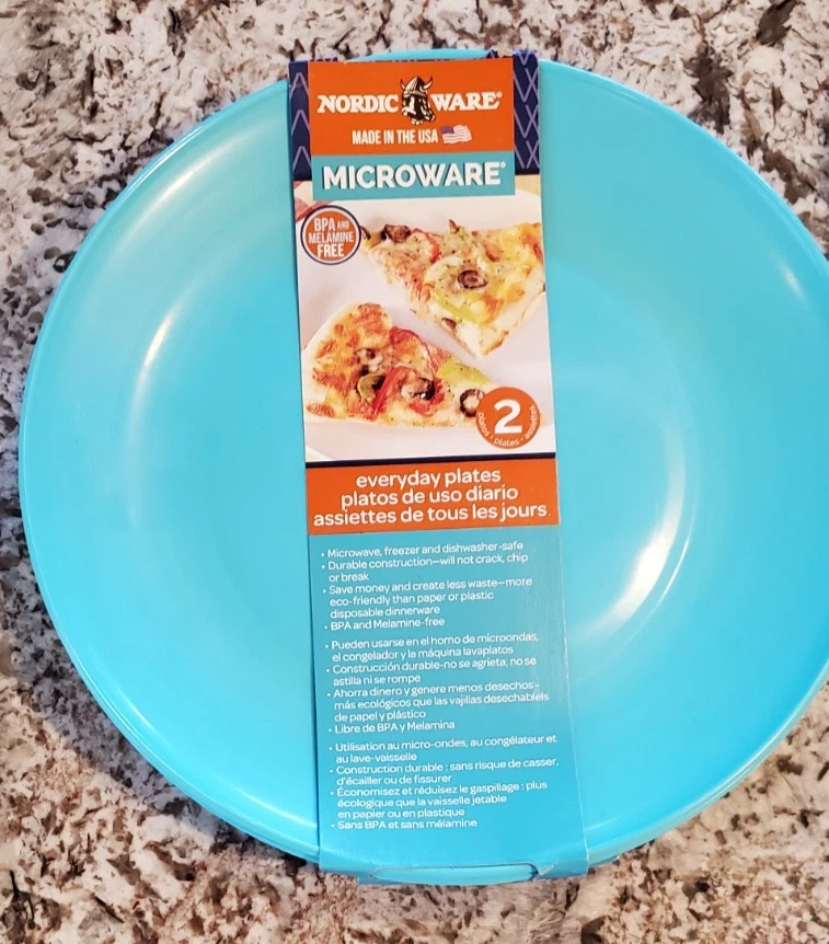 Nordic Ware Microwave BPA Everyday Free Robin Egg Blue Plates (6) (4) Bowls USA - Image 4 of 4