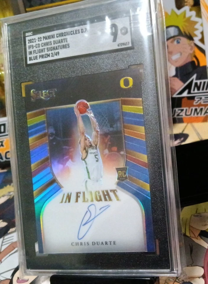 2021-22 Panini Chronicles DP Chris Duarte In Flight Signatures Blue 2/49 - Image 3 of 4