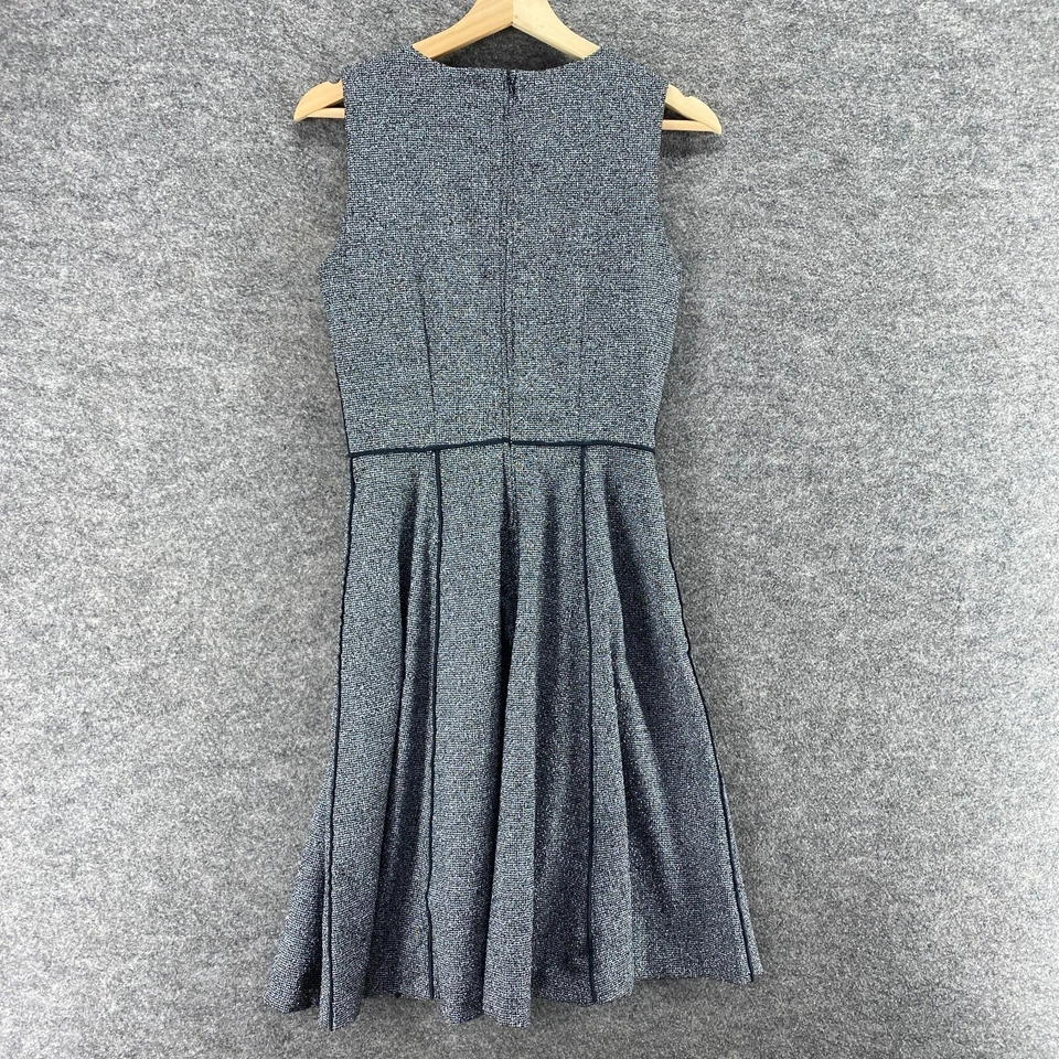 Vestido H&M Mujer 4 Gris Vaina Midi Cremallera Forrado Sin Mangas Cuello Redondo Informal Foto 2 de 4