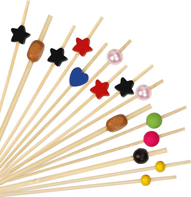Cocktailspieße Multicolor Bambusspieße Party Picker Holz Zahnstocher Cocktail St