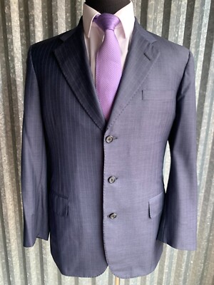   BESPOKE TOM JAMES EXECUTIVE SLATE BLUE  SUIT 40 LONG   