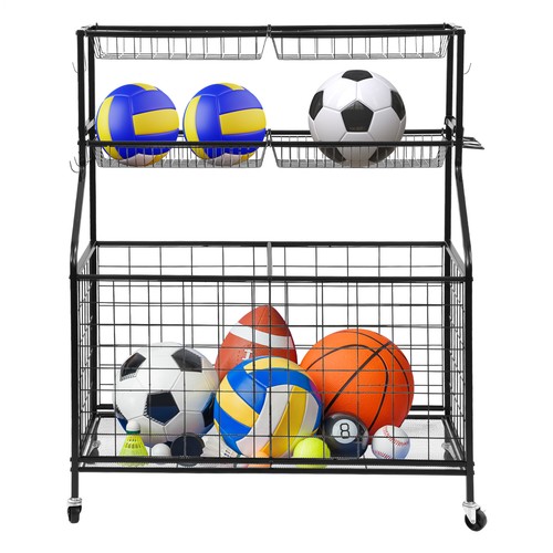 Sports Equipment Garage Organizer Ball Storage Rack Sport Gear Toy Storage US - Picture 3 of 12