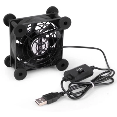 USB Lüfter PC Ventilator 80mm Leise PC Gehäuselüfter Einstellbare Fan 5V