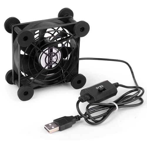 USB Lüfter PC Ventilator  80mm Leise PC Gehäuselüfter Einstellbare Fan 5V