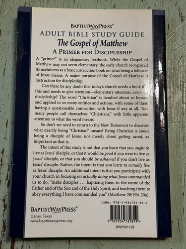 The Gospel of Matthew Baptist Way Press - Picture 2 of 2
