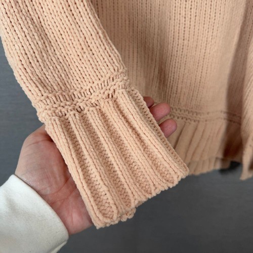 Maglione donna Aerie taglia small rosa pesca manica lunga collo cappuccio - Foto 2 di 6