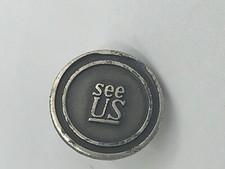 SEE US 5/8" Silver Tone Lapel Pin Not Really Sure B4