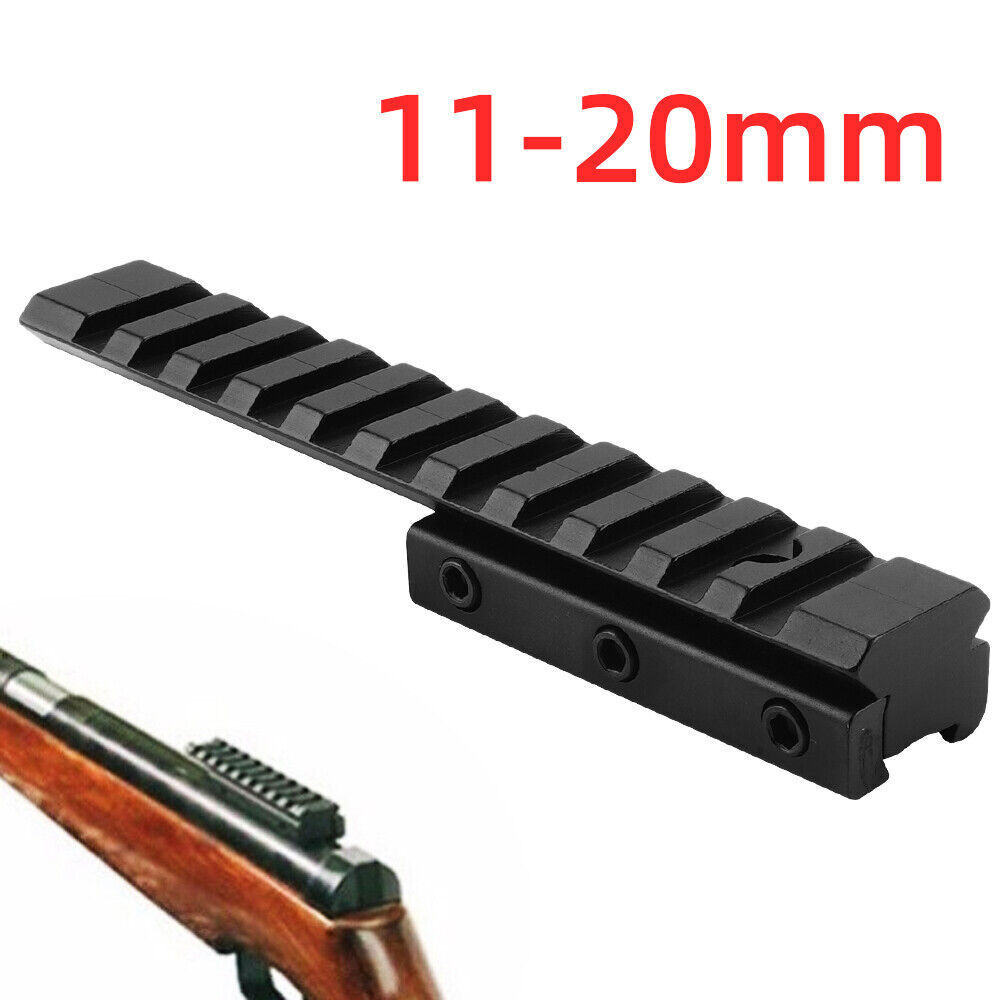 Adattatore Slitta Picatinny 155mm - Estensione Guida Da 11mm A 20mm In Lega Di Alluminio - 2
