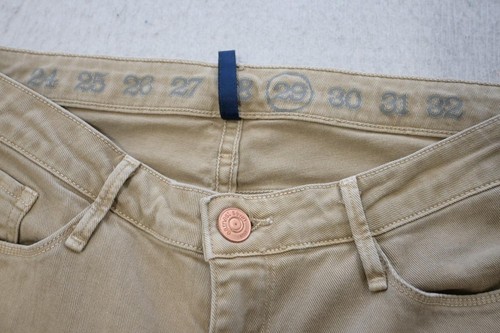 Lacoste Earnest Sewn Harlan Cigarette Leg Stretch Jeans Beige Womens Sz 29 x 32 - Picture 5 of 7