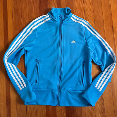 Vintage Adidas Track Jack Baby Blue Full Zip Old School 01/2011 Streetwear wmn M