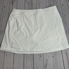 RLX Ralph Lauren Womens White Stretch Athletic Tennis Golf Skirt Skort Size XL