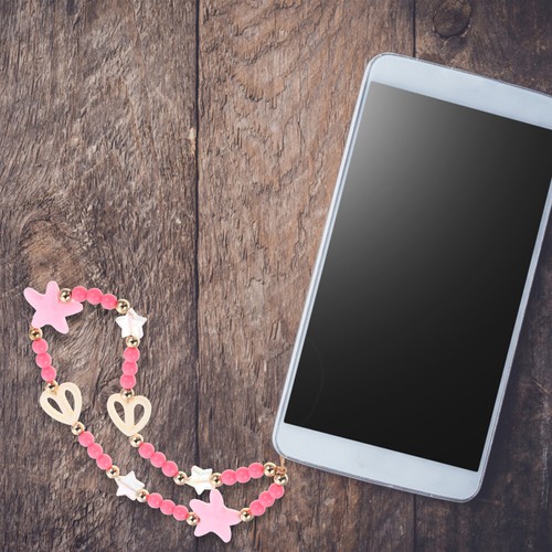 Mobile Phone Chain Women's Rope Beaded Pearls Wrist Strap Lanyard - Zdjęcie 4 z 12