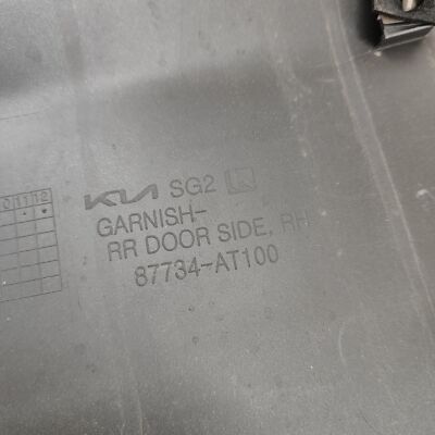 KIA NIRO SG2 Rear Right Door Lower Molding 87734-AT100 160kw 2023