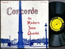 THE MODERN JAZZ QUARTET Concorde LP PRESTIGE 7005 US 1955 DG MONO Milt Jackson