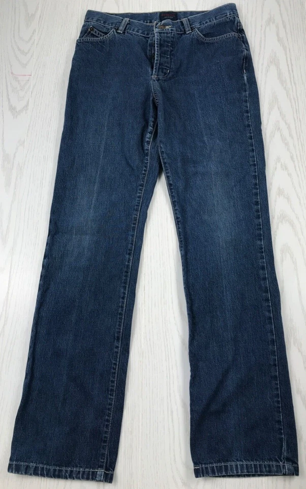 Vintage Y2K Tommy Hilfiger Womens Jeans 9 Dark Blue Straight Leg Button Fly 2000 - Image 2 of 4