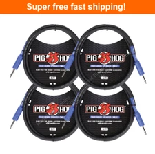 4 Pack Pig Hog PHSC5 9.2mm GAUGE WIRE Speaker Cable, 5 Ft LIFETIME WARRANTY! NEW