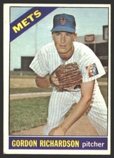 Gordon Richardson #51 1966 Topps New York Mets RC LOW GRADE