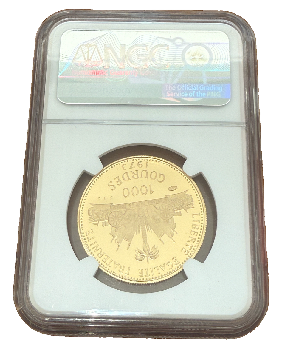 Haiti 1973 Gold 1000 Gourdes NGC PF68UC Jean - Claude Duvalier | eBay