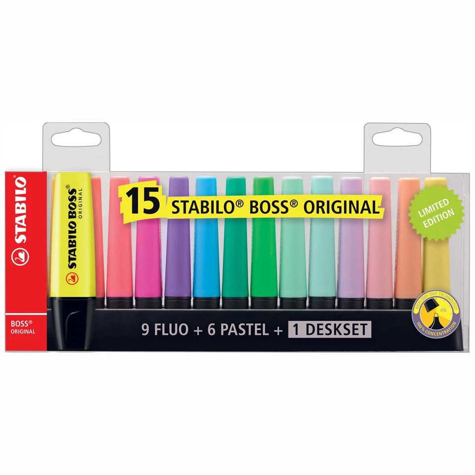 STABILO Textmarker BOSS Tischset 15 Stück / 15 Farben - Bild 3 von 4
