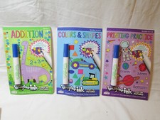 Educational Coloring Book w/ Marker Set of 3 Addition, Shapes, Letters, Colors